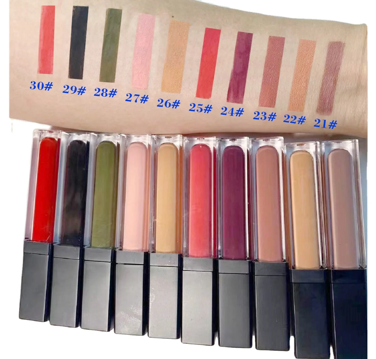 
Wholesale makeup beauty cosmetics squeeze tube rainbow customizable nude clear moisturizing fruit sugar sheer jelly lip gloss 