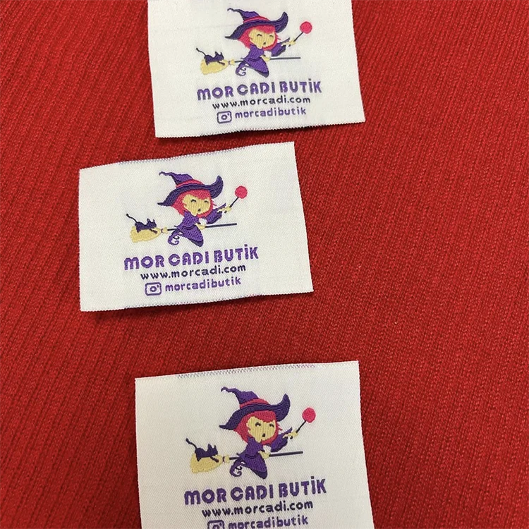 Woven Mark Customized Clothing Woven Tags Collar Label Toy Logo Cloth Label Woven Wheat Mattress Cloth Label