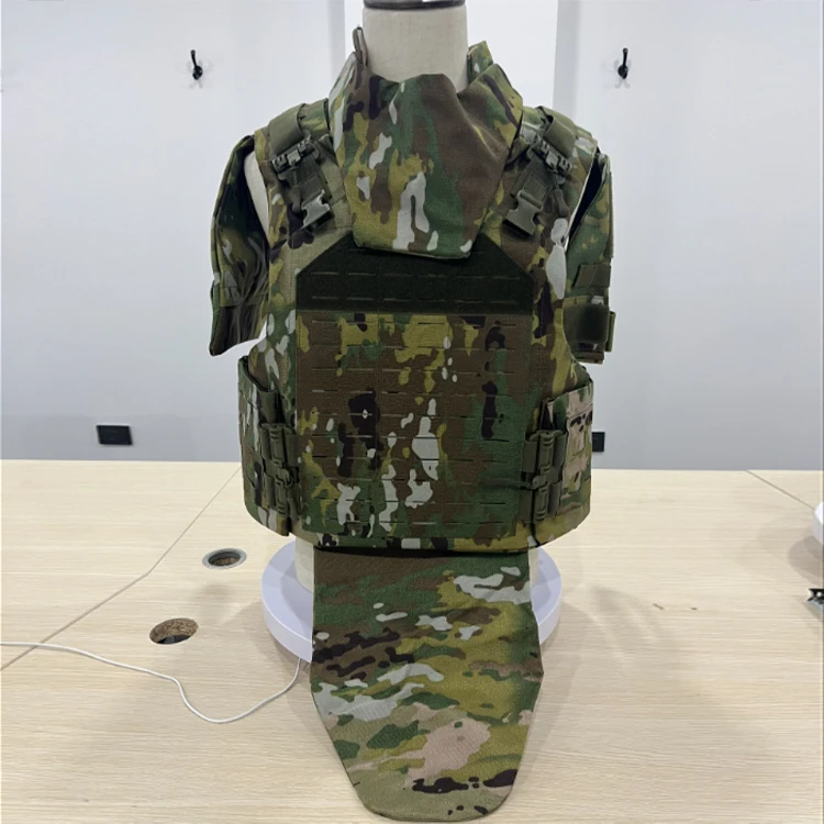 Outdoor Full Molle System Camo Armored Vest Quick Release 1000d Camouflage Full Protective Combat Tactical Vest With Plate