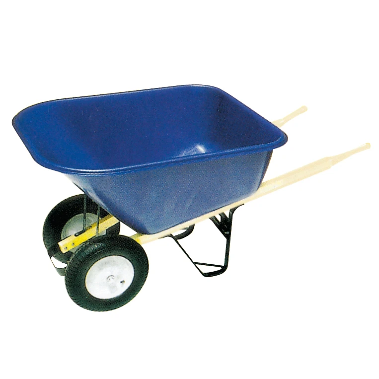 180KG double wheels poly tray wheel barrow