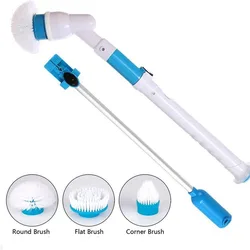 Battery Waterproof Wireless Cordless window Cleaning utensil Electric clean Spin Power Brush Floor Scrubber For Washing Bathroom