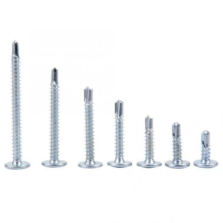 M4.2 M4.8 #8 #10 Zinc Plated Steel Wafer Truss Head Phillips Self Drilling Screw Sheet Metal Tek Screws Driller Roofing Screw