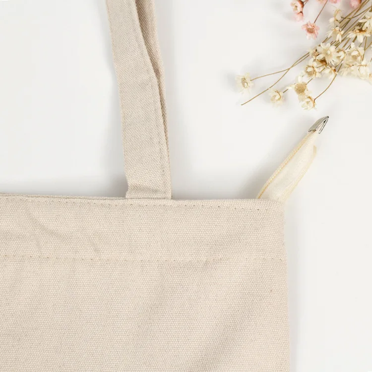  High Quality Eco-friendly Printed Heavy Duty Blank White Cotton Canvas Customized Tote