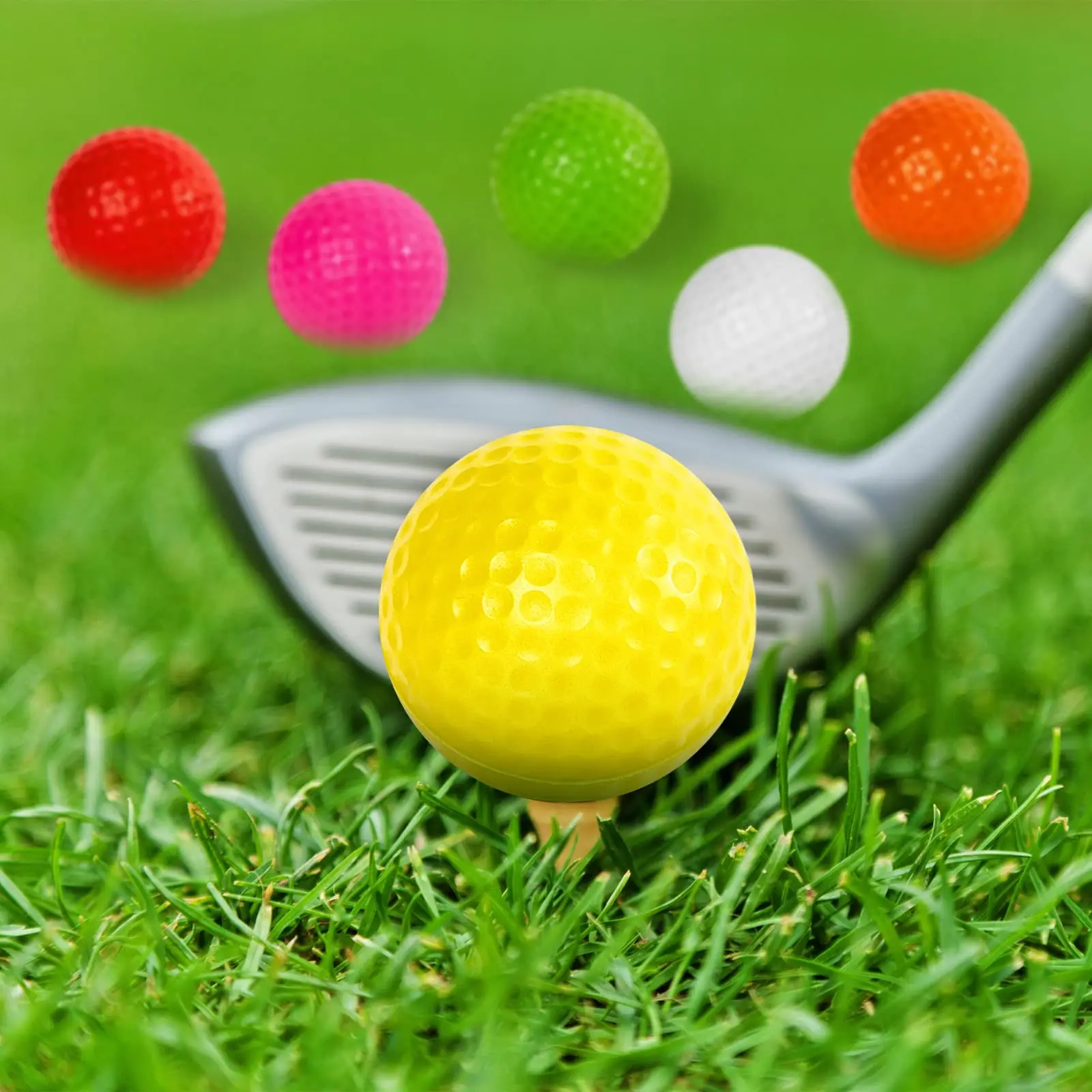 Realistic Feel and Long Lasting Limited Flight Soft Practice Foam PU Golf Balls for Backyard