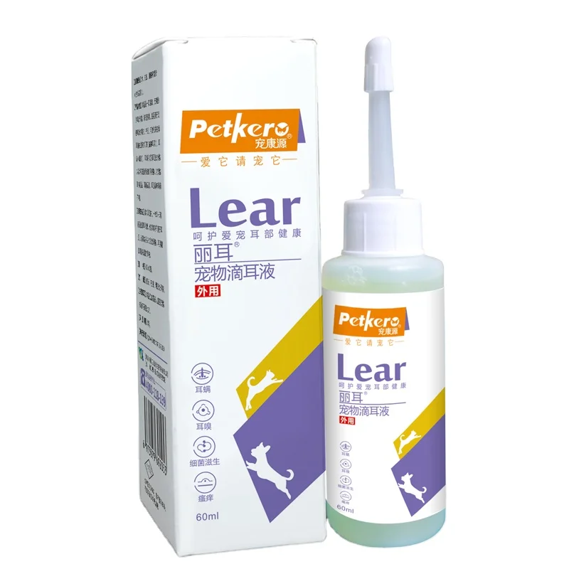 gentle factory private label customized dog ear cleaner for infection treatment and cat petsear mite drops
