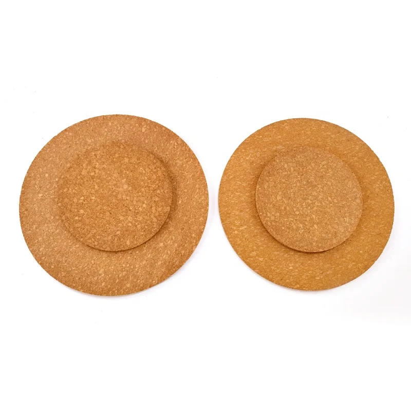 Large mdf coasters Hot Pot Stands placemat round wood Cork Coasters Round Cork board Placemats Kitchen Hot Pads for Hot Pots