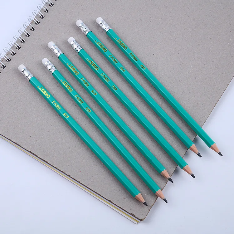 Manufacturer Price Student Pencil Is Not Easy to Break Pencil Can Be Customized LOGO HB Pencil with Eraser