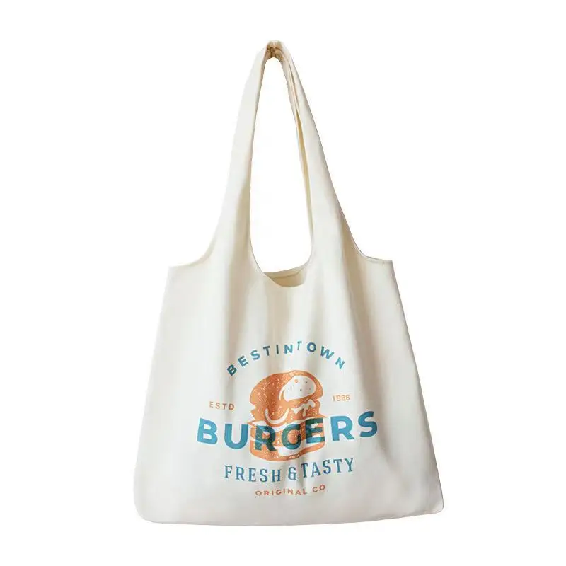 2019 custom LOGO wholesale Digital stronger cotton material printed canvas tote bag fabric