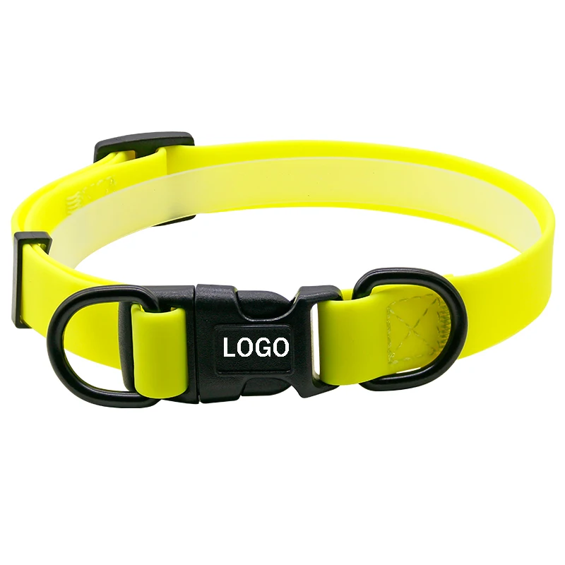 New Arrival 2023 Wholesale Pet Dog Collar,Custom Waterproof reflective PVC coated Dog Collar with leash set
