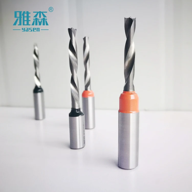 China Manufacture 10mm Shank Diameter Tungsten Carbide CNC Machining  Drill Bit Tool Sets for Wood