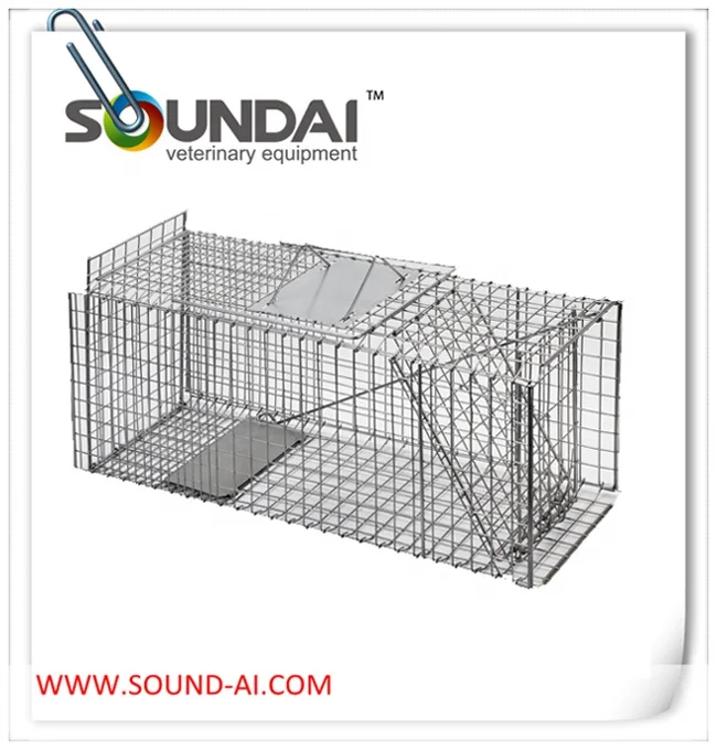 Steel Frame Collapsible Folding trap Cage For Cat Skunk Rabbit