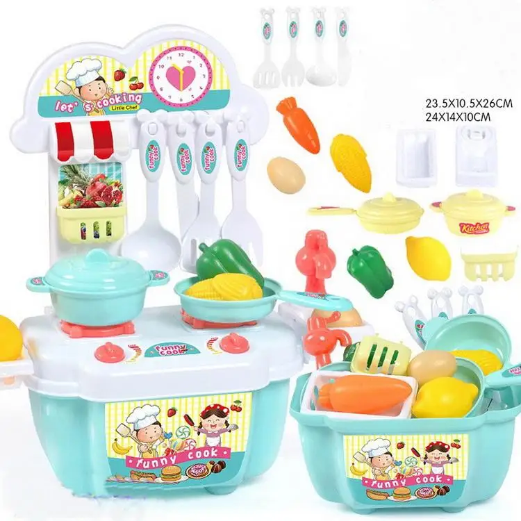 Kids cartoon small cooking family baby mini kitchen toy pretend play toys