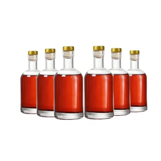 Clear Glass Bottle 6oz-200ml Suitable for Wine Oil Vinegar Beer Water Soda Water with Cork Seal Lid