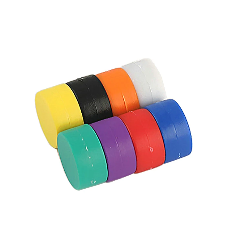 Hotsales Colorful D12.7x6.35mm Button Neodymium Magnets with Plastic Coated for Whiteboard