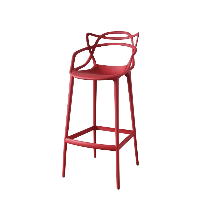 plastic interlaced rattan armchairs pp seat breakfast bar stool event bar chairs for restaurant counter