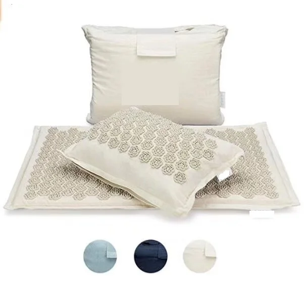
Natural Linen Coconut Shakti Massage Acupressure Mat And Pillow Set 
