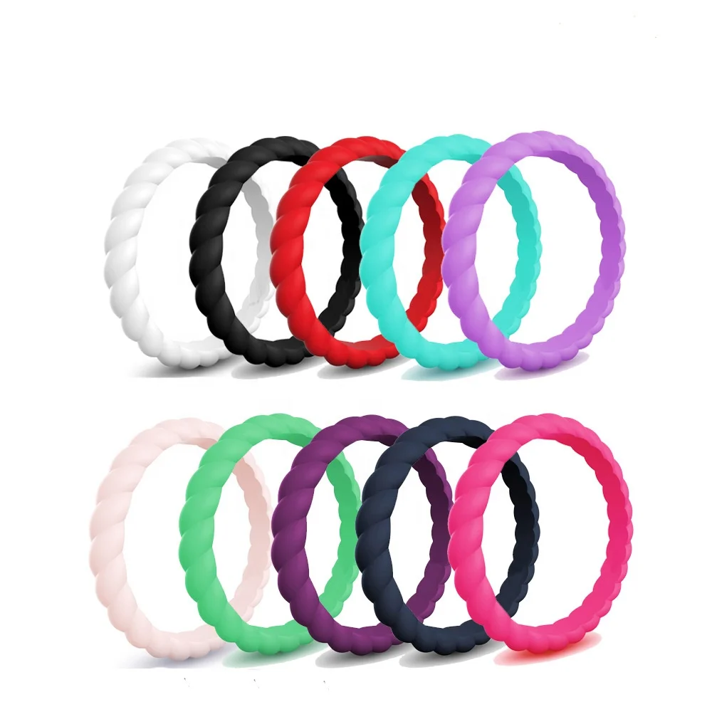 European And American Width 3mm Silicone Wedding Ring  O Ring For Women Men