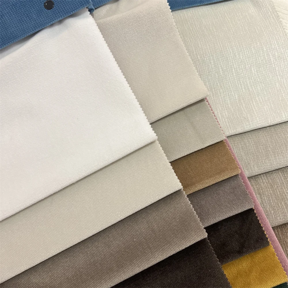 Home textile fabric Plain velvet upholstery fabric solid textile jaguar velvet fabric for sofa