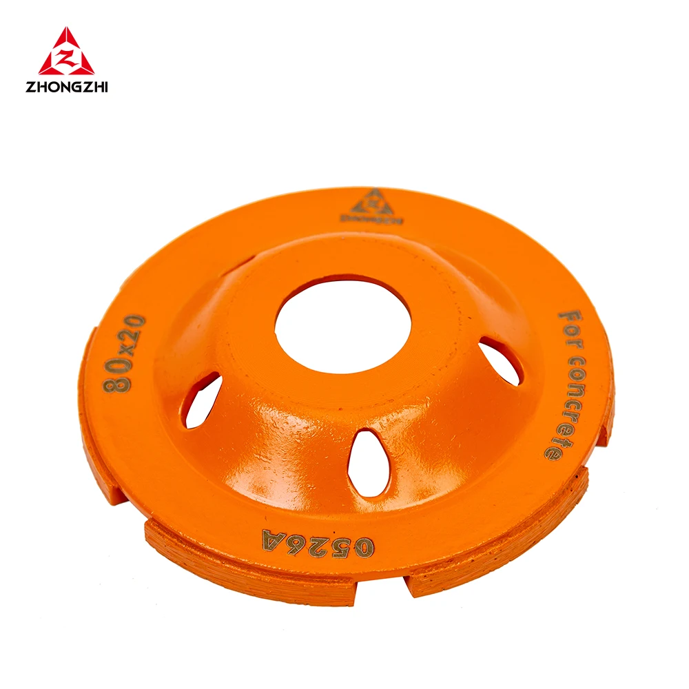 Double Row PCD Cup Wheel Epoxy Mastic Thinset Glue Stucco Tough Concrete Coating Removal PCD Grinding Cup Wheel