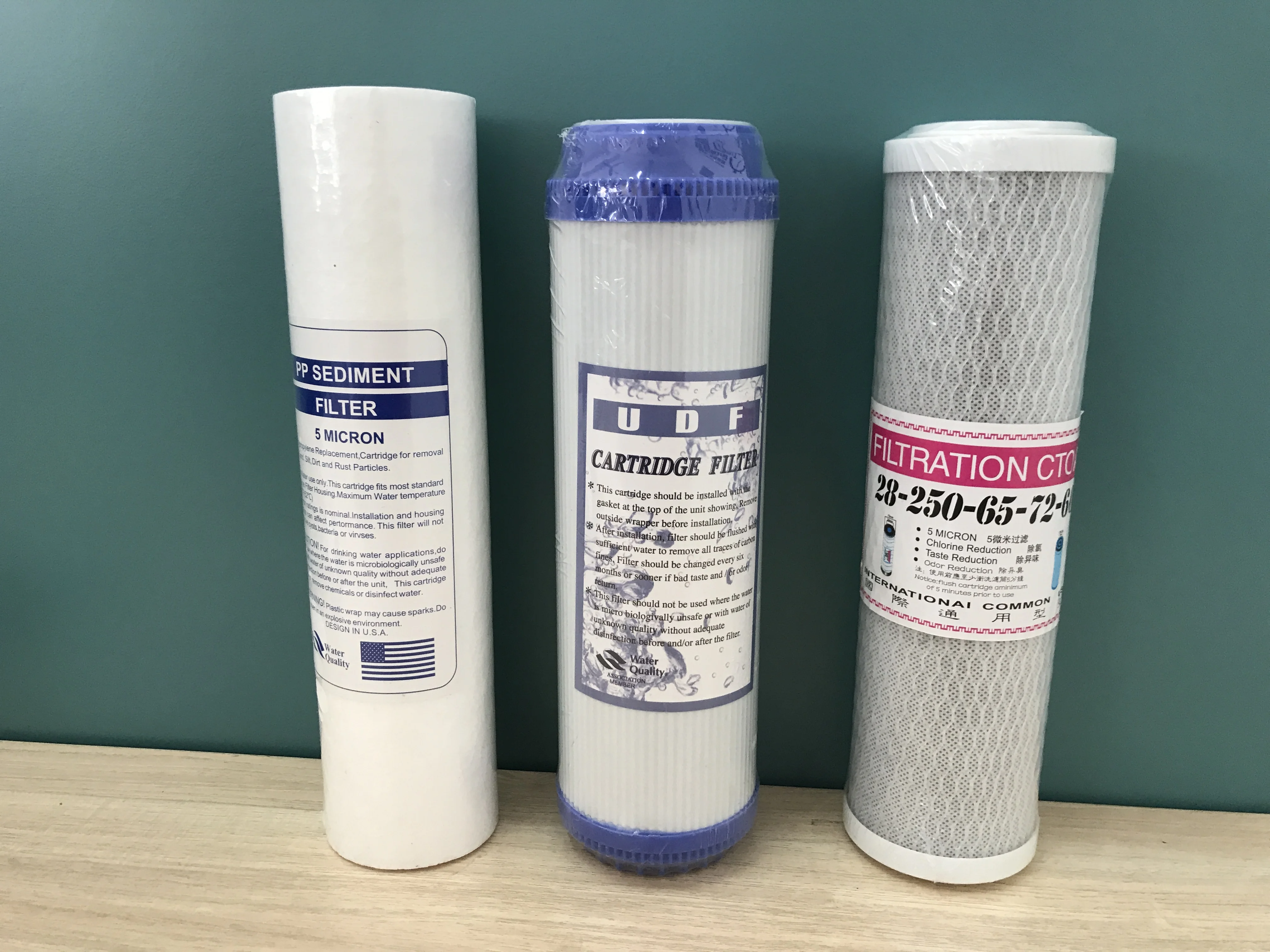 one complete set water filter cartridge including Pp+cto+UDFfilter cartridge