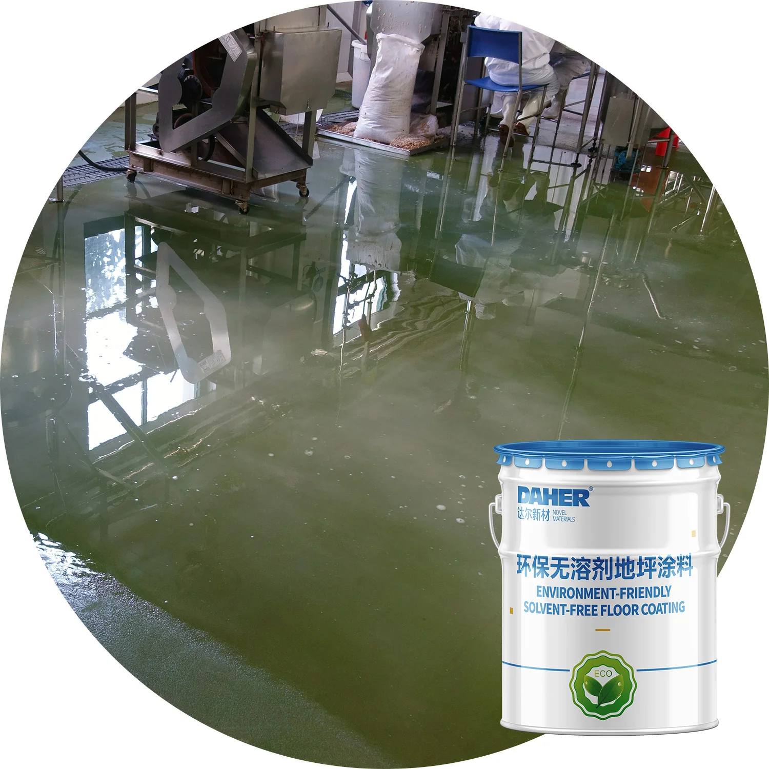 Water-based resin floor paint Epoxy high-gloss industrial paint