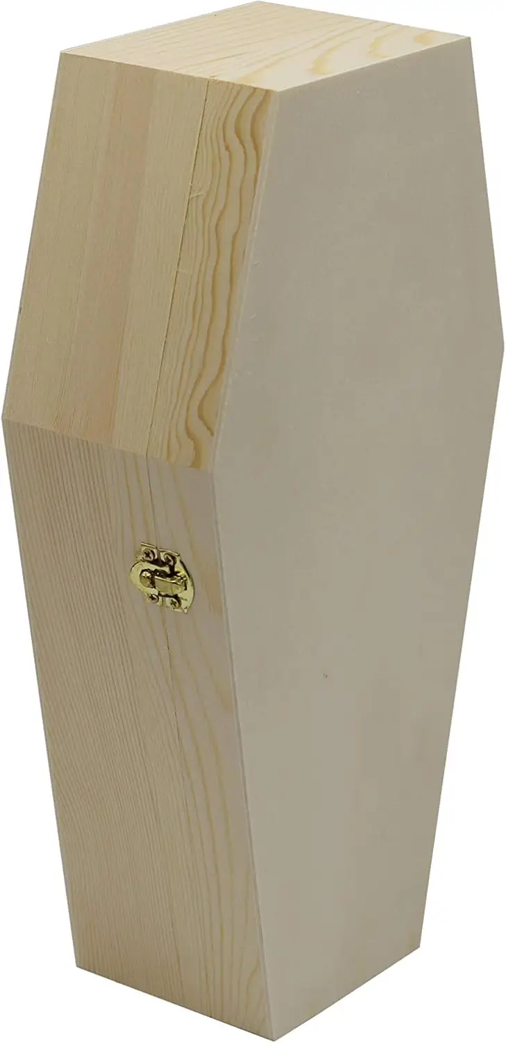 Large Halloween Coffin Box - Fillable Hinge Box, Suitable for Halloween Decorations, Party Gifts, Goth, Decorations, Coffin Box
