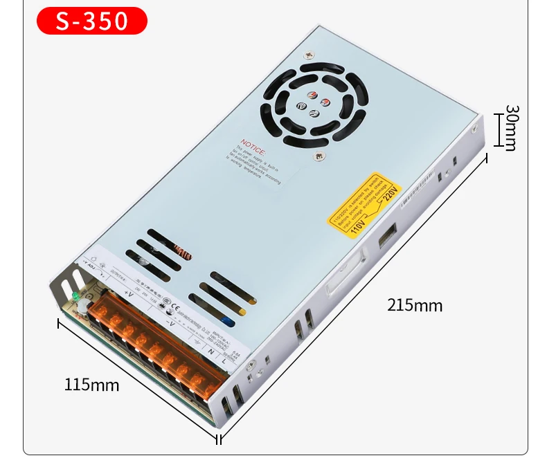 Switching Power Supply 12v 24v 36v 48v  Casun power supply for stepper motor nema8 nema11 nema14 nema17 nema23 nema24 nema34