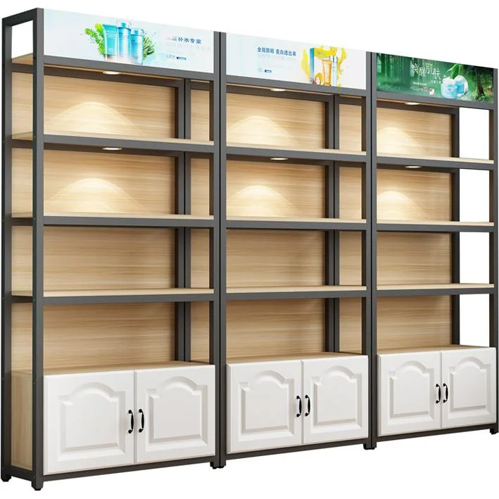 Large Capacity Convenience Store Snack Shelves 1-5 Layer Light Duty Supermarket Metal Wood Display Stands Cardboard Plastic
