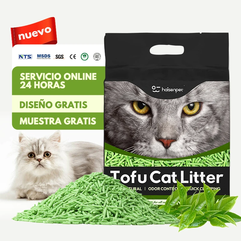 Free Samples 100% Natural Odor Control arena para gatos Dust Free Strong Clumping Tofu Cat Litter