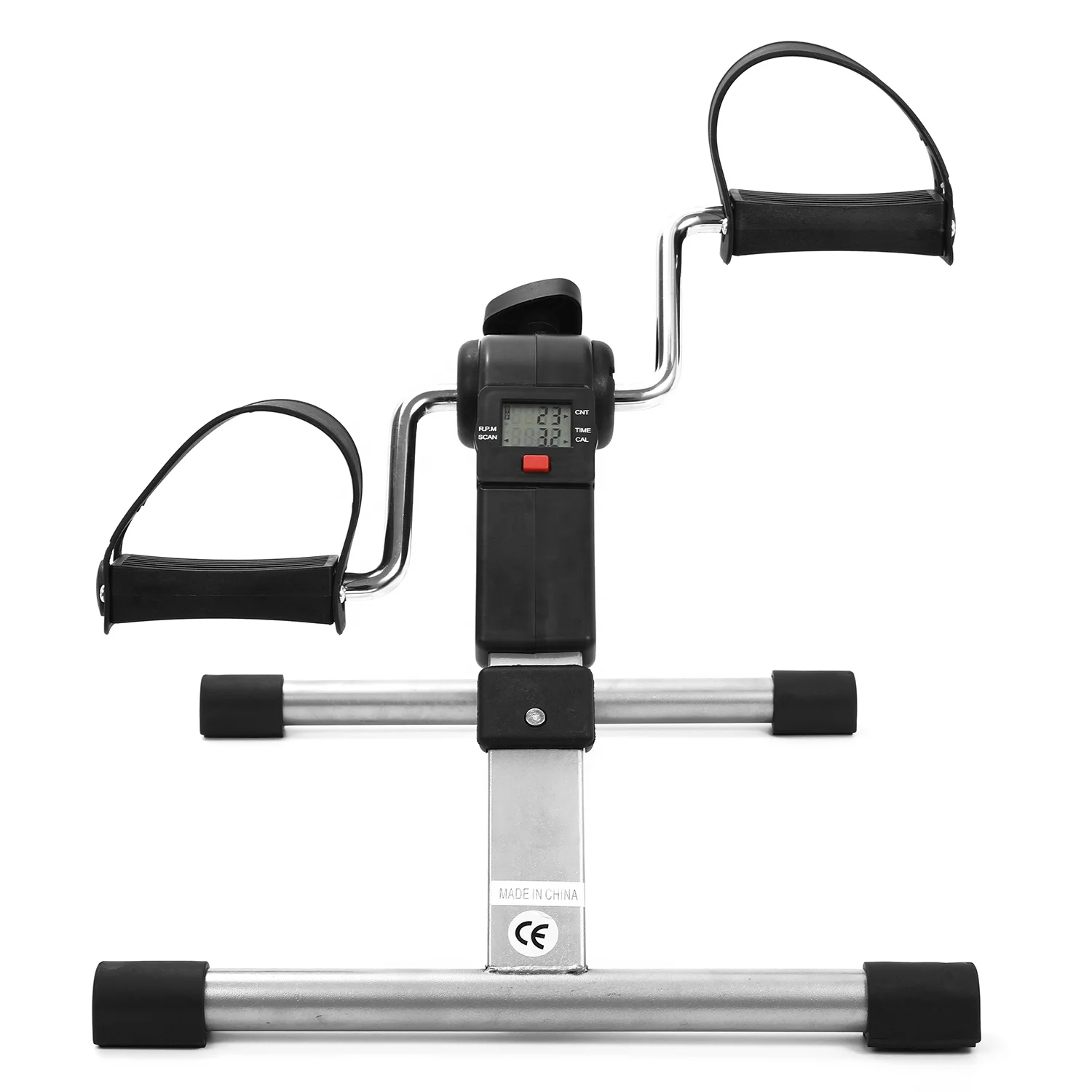 Folding Pedal Stepper Exercise Machine LCD Display Stepper With Adjustable Resistance Indoor Cycling Bike