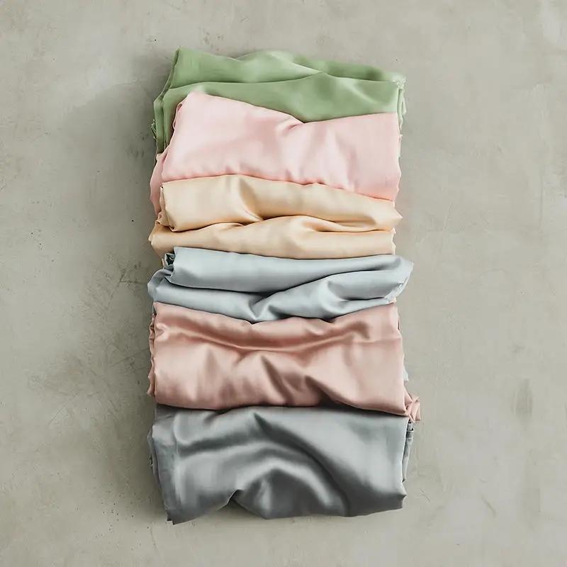 Tencel Bedding Set Wholesale Cuts Good Price Custom Set Organic Silk Pillow Case Bed Sheets Set Luxury King Size