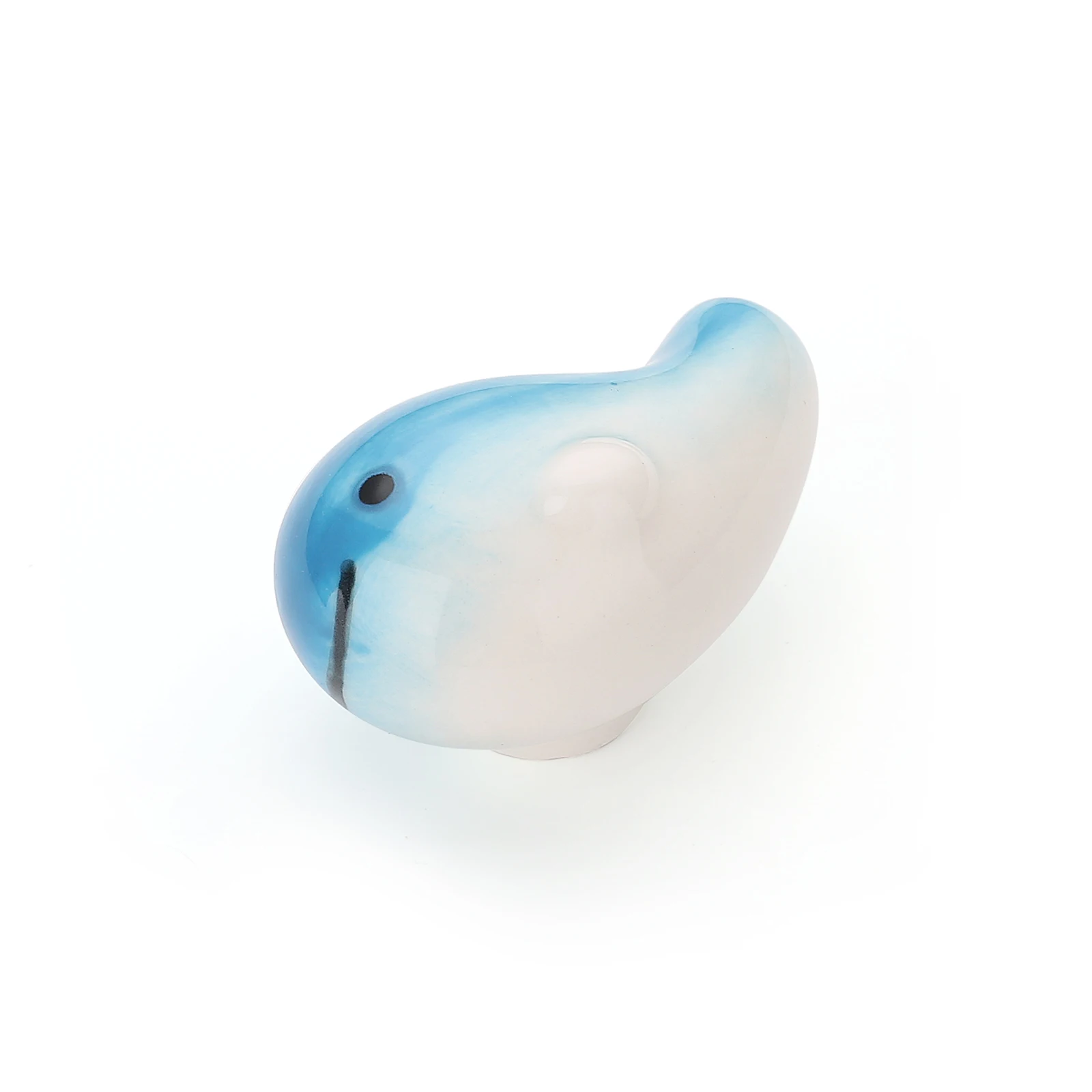 Hot Sale Children Cartoon Whale Shape Animals Ceramic Bedroom Knob 6303