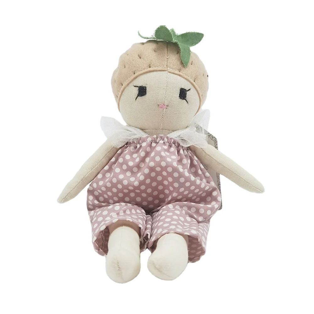 new Barbara doll cuddle toy kids comforter toy sweet strawberry girl doll sleeping mate angel fairy toy