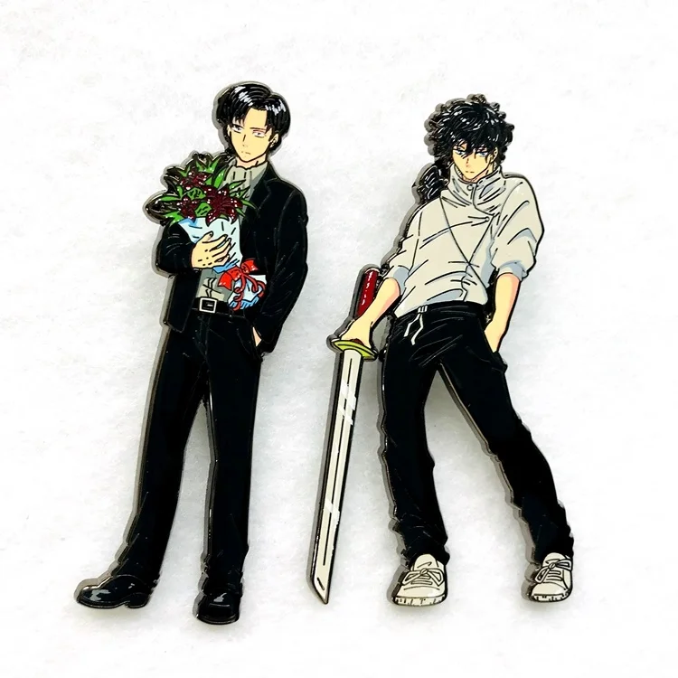 Black nickel metal crafts movie star wards hard enamel cartoon film boy fantasy enamel pin custom badges