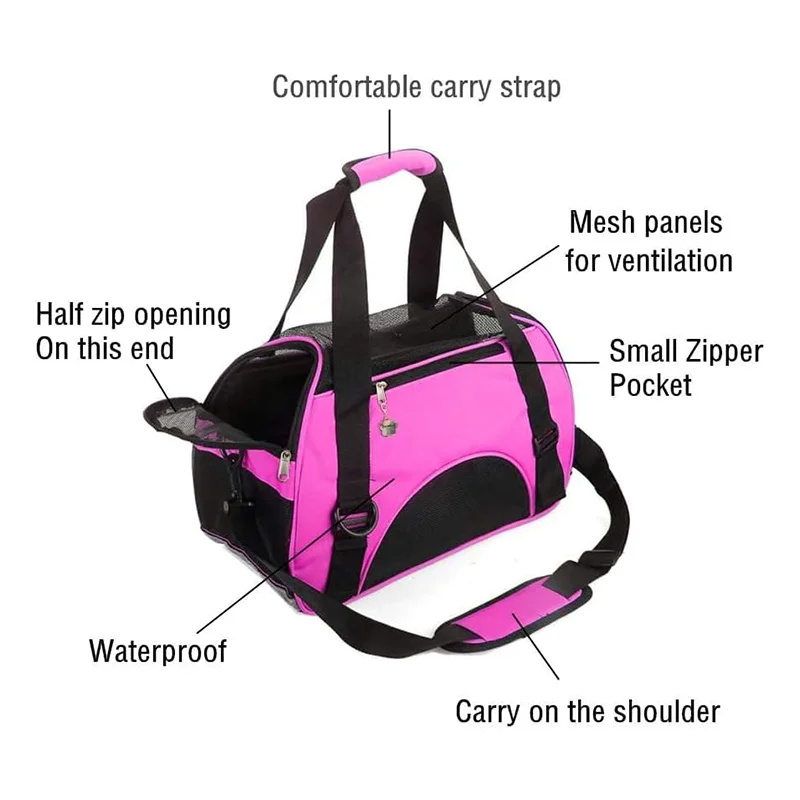 Large volume fashion custom breathable pet cat quilted winter dog carrier  pet bag