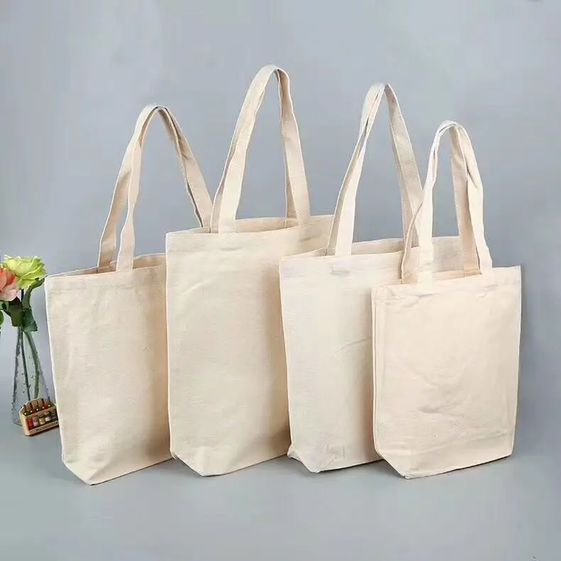 Eco-friendly 100% Cotton Blank Canvas Shoulder Tote Bag