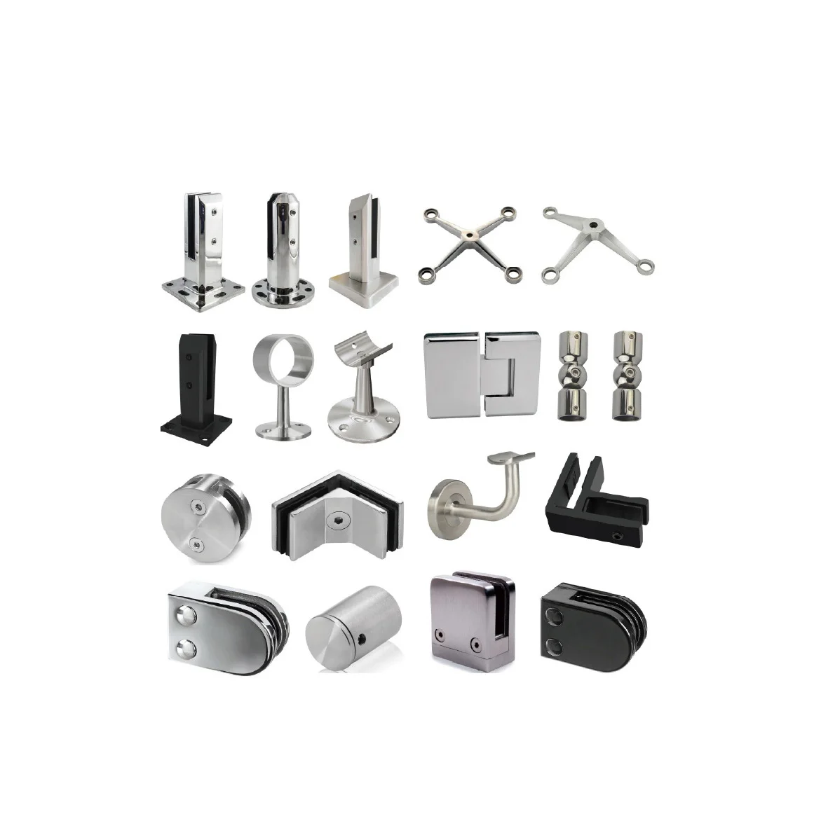 Chain High Quality Wall Mount Glass Railing Clamp With Flat Back For Office Staircase