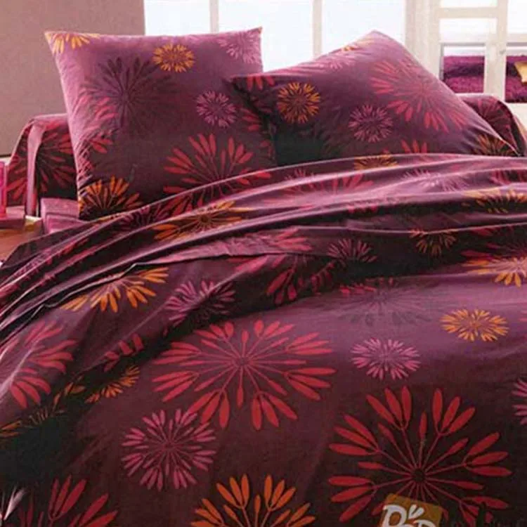 Making couple bed sheet set flower rose wedding love 100% polyester fabric for bedding