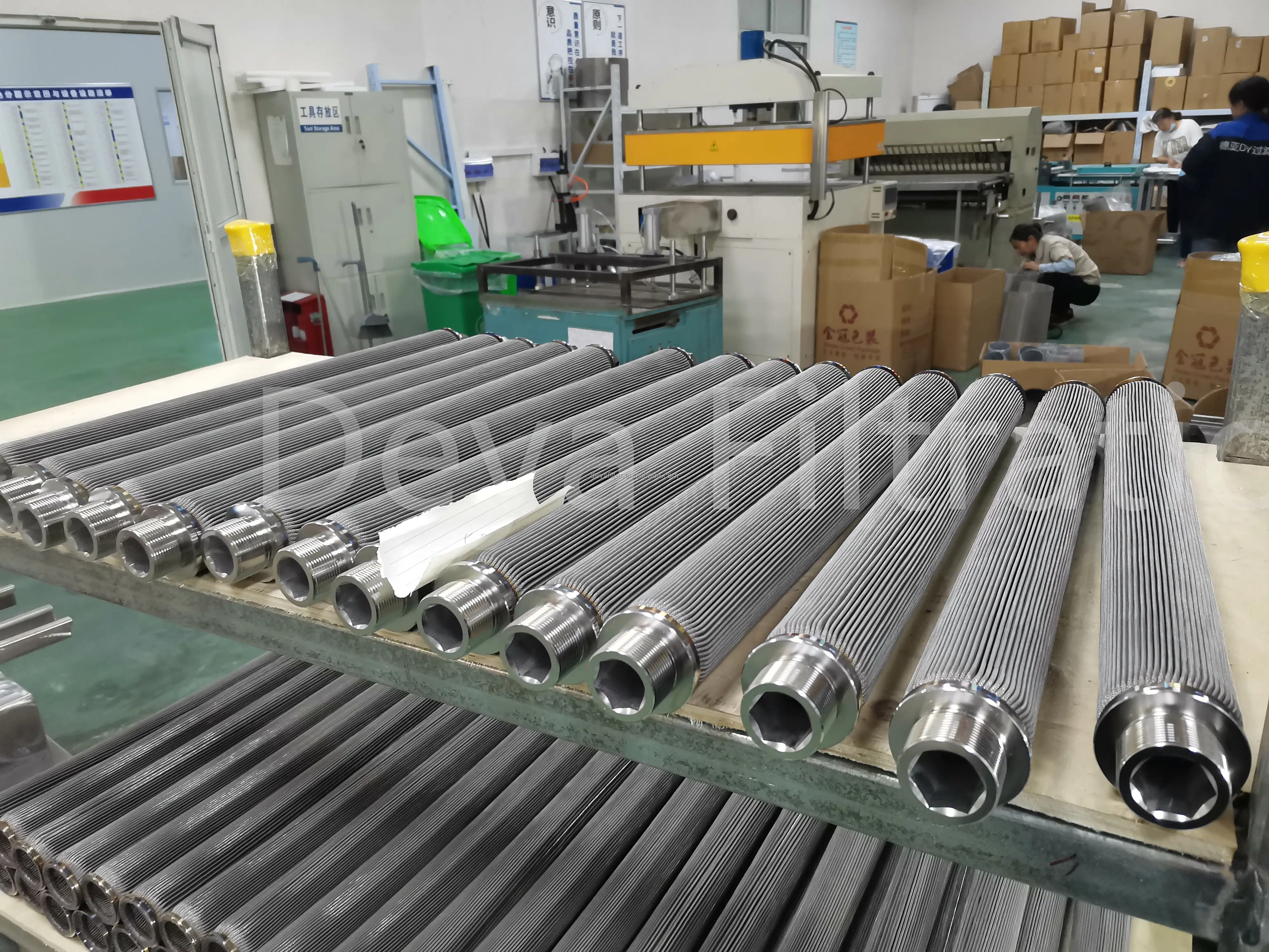 20 micron metal fiber sintered felt pleated filter element for continuous polymer candle filter