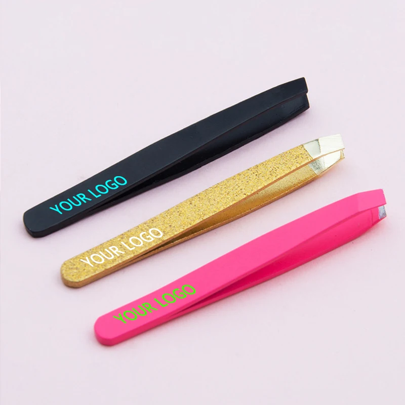 stainless steel slanted pointed tweezer manufacturer razor guru eyebrow eyelash tweezer set for eyebrow