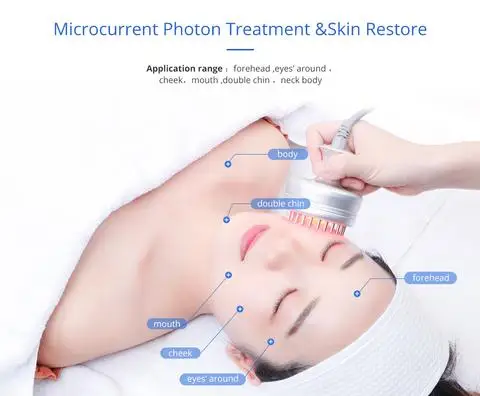 Косметическое оборудование для лица, 7 светодиодов, фотонный свет, средство для удаления морщин, микротоковое устройство для омоложения кожи