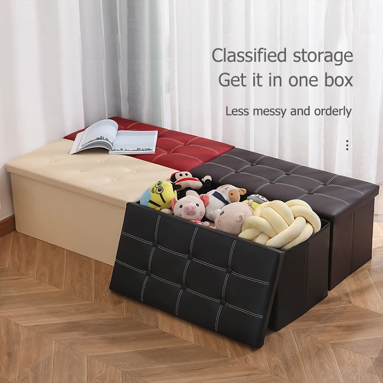 Подставка для кровати, складная скамейка из льняной ткани, серого цвета, для обуви, оттоманка