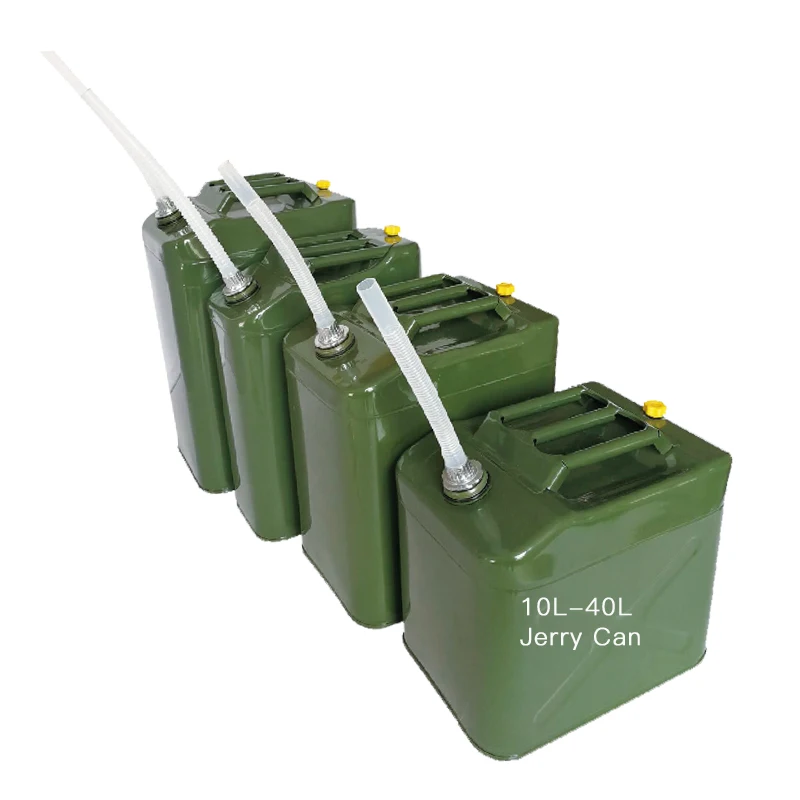 Metal Military Standard Army Green Jerrycan 10 20L 30 litre 40 L 50 60lts Gasoline Diesel Oil Fuel Tank Gas Petrol Jerry Can