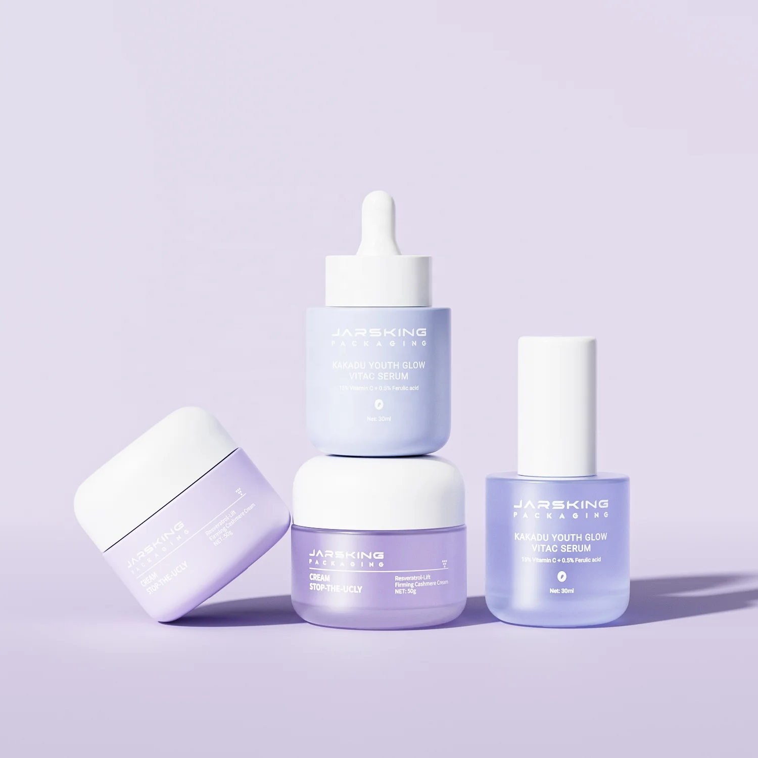 Packaging Container Empty Custom 15g 20g 30g 50g 80g Green Pink Body Butter Face Cream Frosted Cosmetic Glass Jars With Lid