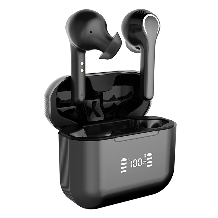 
Low MOQ Custom Logo A6 TWS Led Display Earbuds HIFI Earphone Microphone Wireless Headphone 