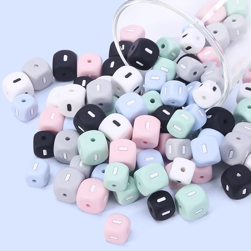 10Mm 12Mm 15Mm 20Mm Silicon Teething Loose Beads Crochet Natural Wooden Wood Beads Letters Wholesales Silicone Alphabet Beads