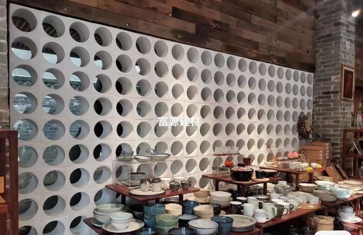 Hotsale cement concrete 3D hollow block interior decoration spot supply hollow brick