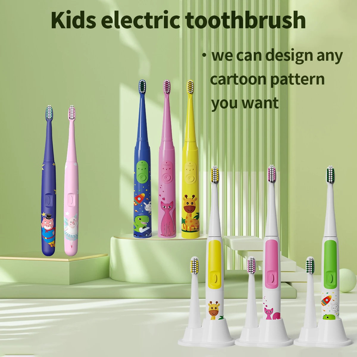 Kids Sonic Electric Toothbrush Children Ultrasonic for Baby