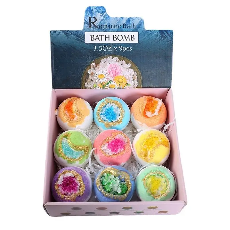 Wholesale  Flavoured Bubble Bath Balls sensative skin Handmade  Fizzy Bath Bombs 60 Gram 100g Bubble In Bath
