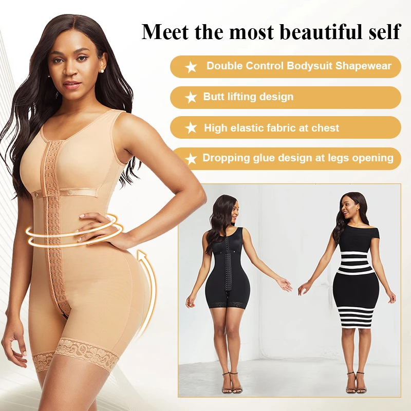 HEXIN High Compression Tummy Control Shapewear Corset Waist Trainer Full Body Shaper Panty